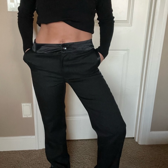 Free people subine tux trousers in herringbone black - Picture 3 of 8